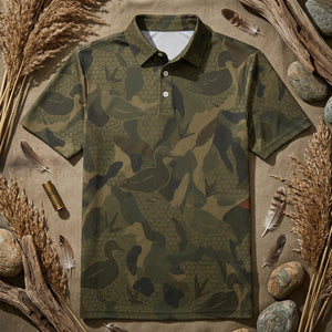 Mallard Duck Hunting Men Polo Shirt
