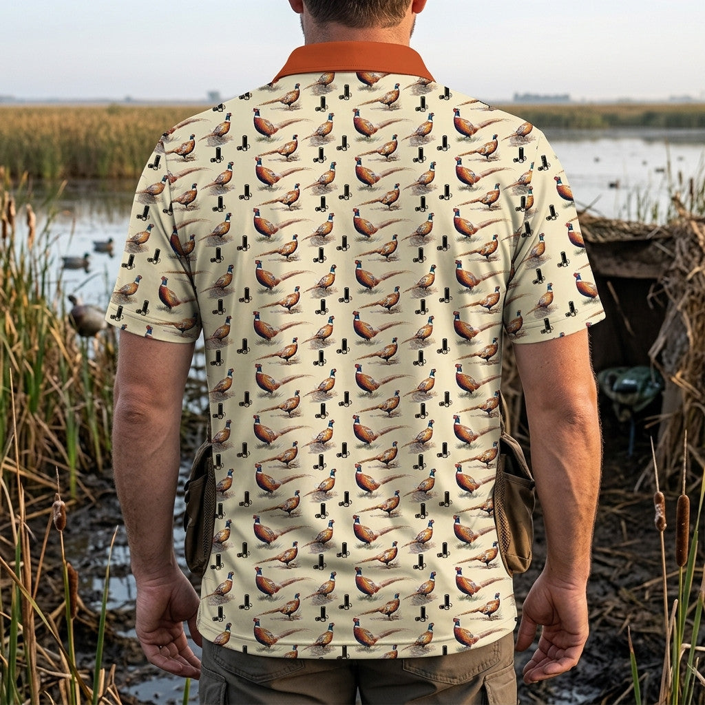 Pheasant Hunting Men Polo Shirt