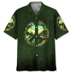 Camp Life Peace Sign Hawaiian Shirt