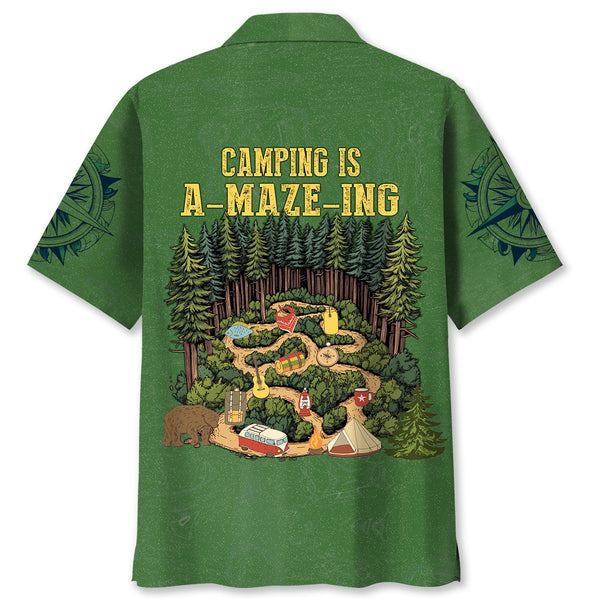 Camping Is A-Maze-Ing Hawaiian Shirt