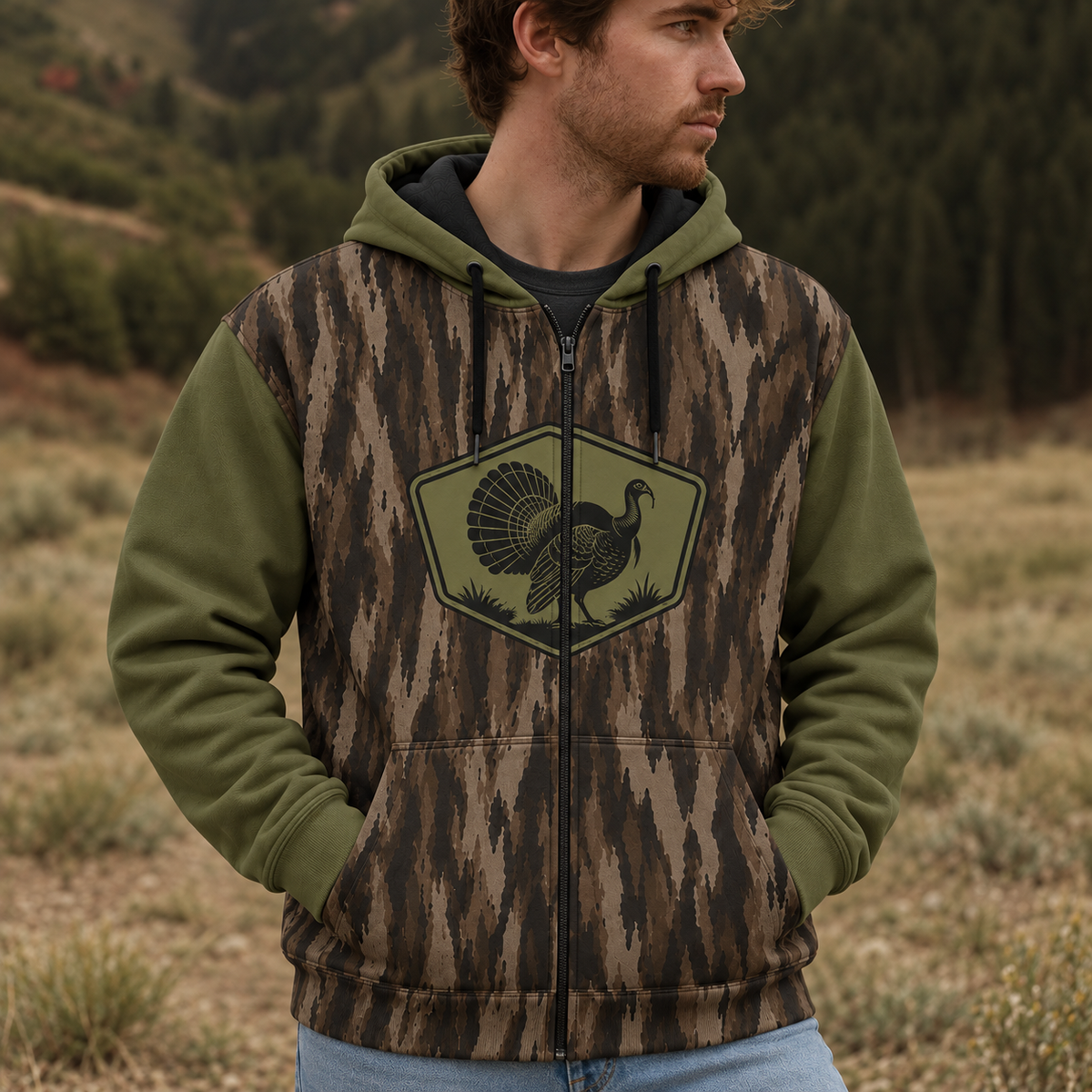 Wild Turkey Hunting Tactical Camouflage All Over Print
