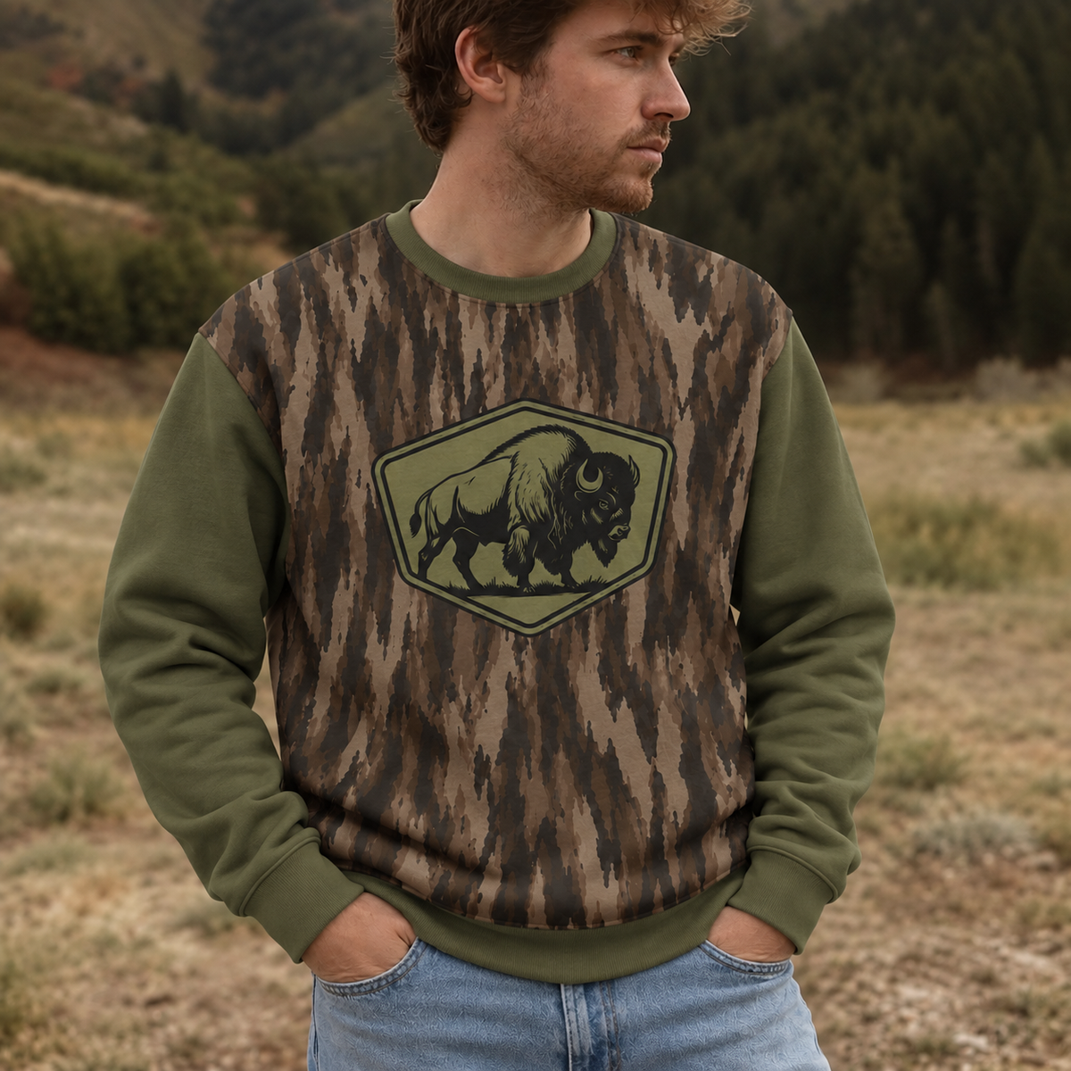 Bison Hunting Tactical Camouflage All Over Print