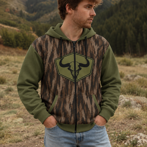 Bison Skull Hunting Tactical Camouflage All Over Print