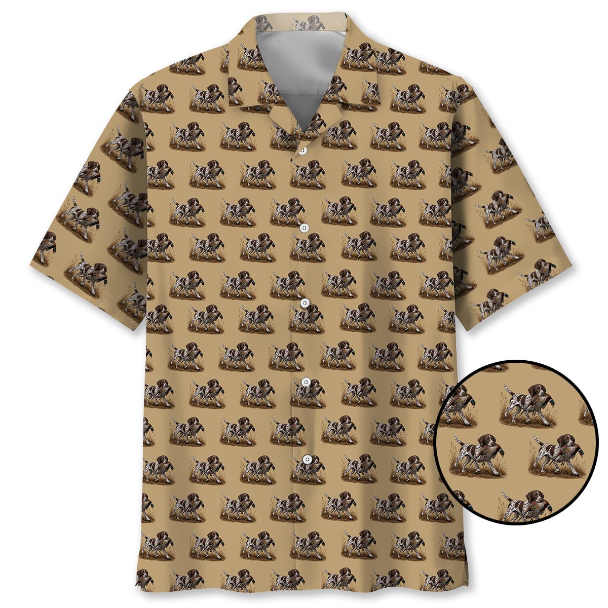 Pheasant Hunting With GSP Dog Pattern Hawaiian Shirt