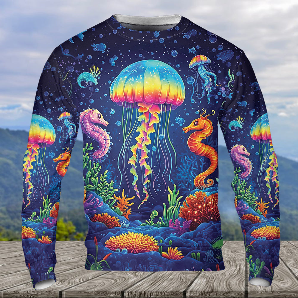 Saltwater Heals Everything Jellyfish All Over Print Shirt