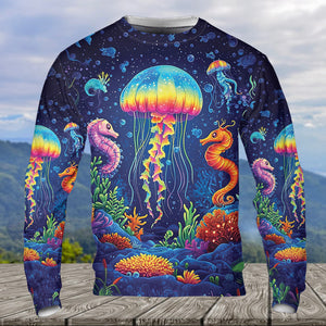 Saltwater Heals Everything Jellyfish All Over Print Shirt