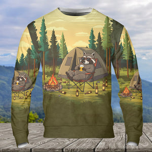 Funny Raccoon Drinking Not All Who Wander Are Lost All Over Print