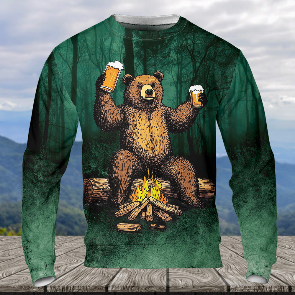 I Hate People Drinking Bear All Over Print Shirt