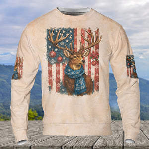 Funny Deer Christmas The Closer I Get To Nature All Over Print Shirt