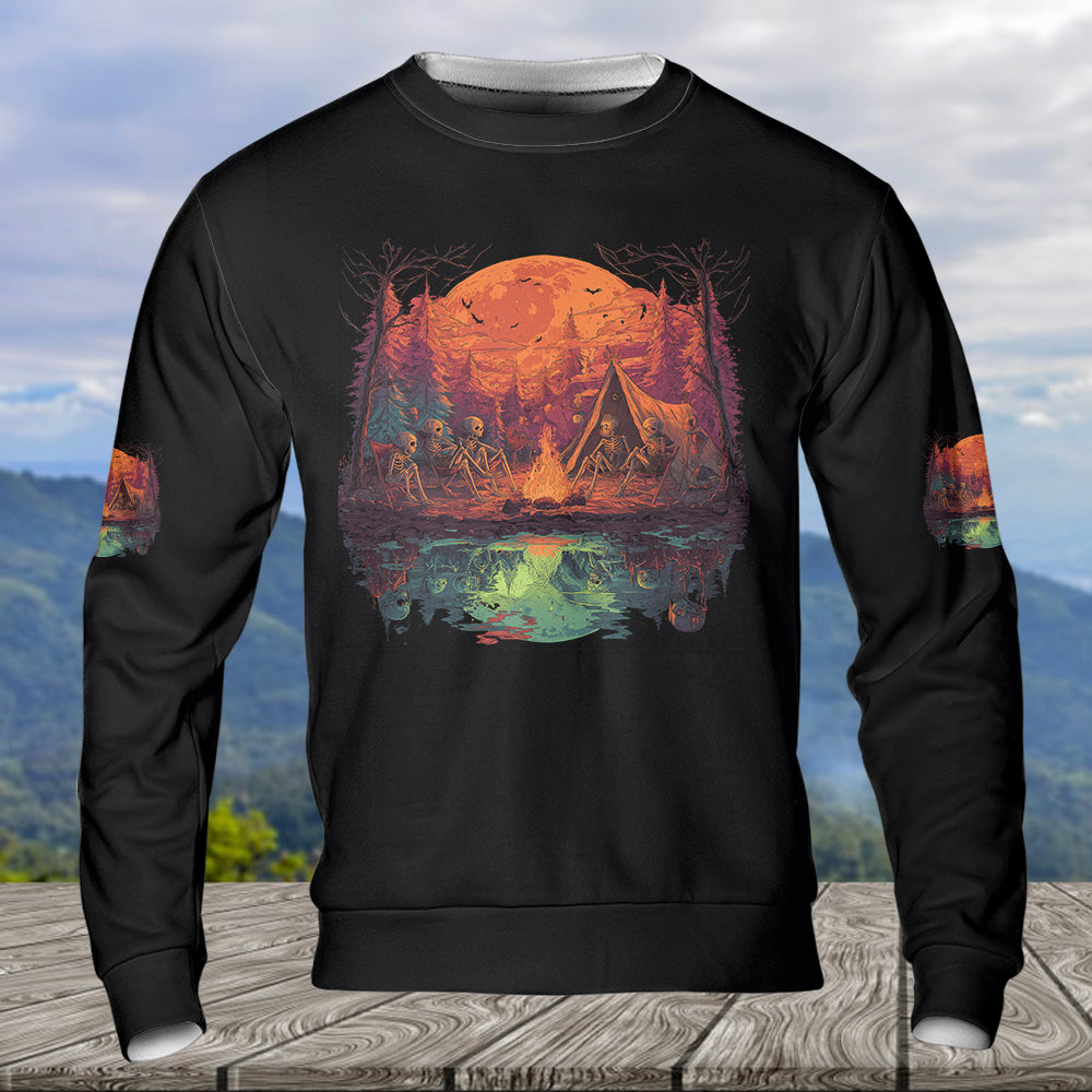 Upside-Down Haunted Camping All Over Print Shirt