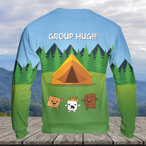 Funny Group Hugs Camping All Over Print Shirt