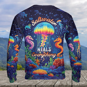 Saltwater Heals Everything Jellyfish All Over Print Shirt