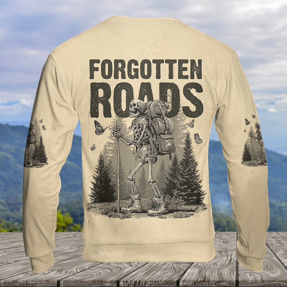 Skeleton Wanderer Vintage Hiking All Over Print Shirt