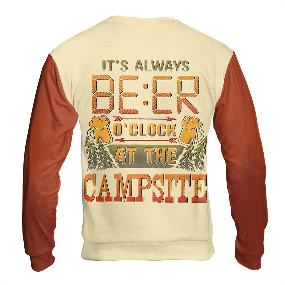 It's Always Beer O'clock At The Campsite All Over Print Shirt