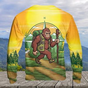 Funny Bigfoot Hiking All Over Print Shirt