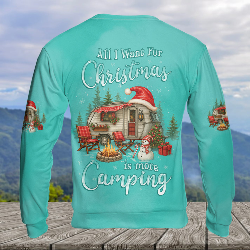 All I Want For Christmas Is Camping All Over Print Shirt