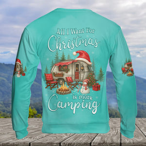 All I Want For Christmas Is Camping All Over Print Shirt