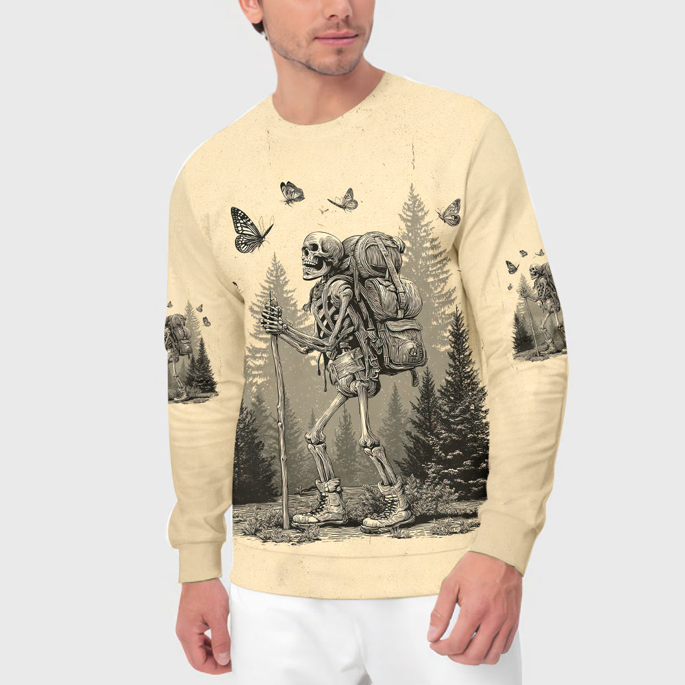 Skeleton Wanderer Vintage Hiking All Over Print Shirt