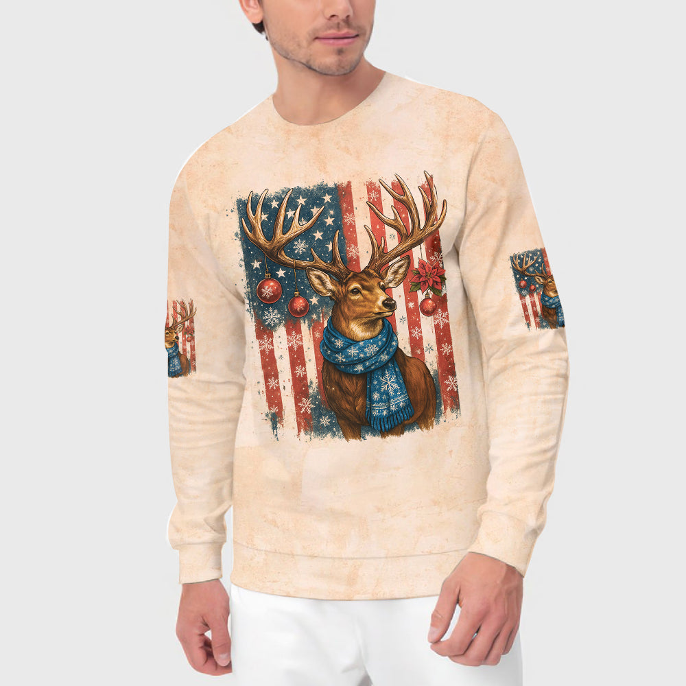 Funny Deer Christmas The Closer I Get To Nature All Over Print Shirt