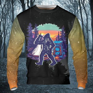 Camping God Is Great Beer Is Good and People Are Crazy All Over Print Shirt