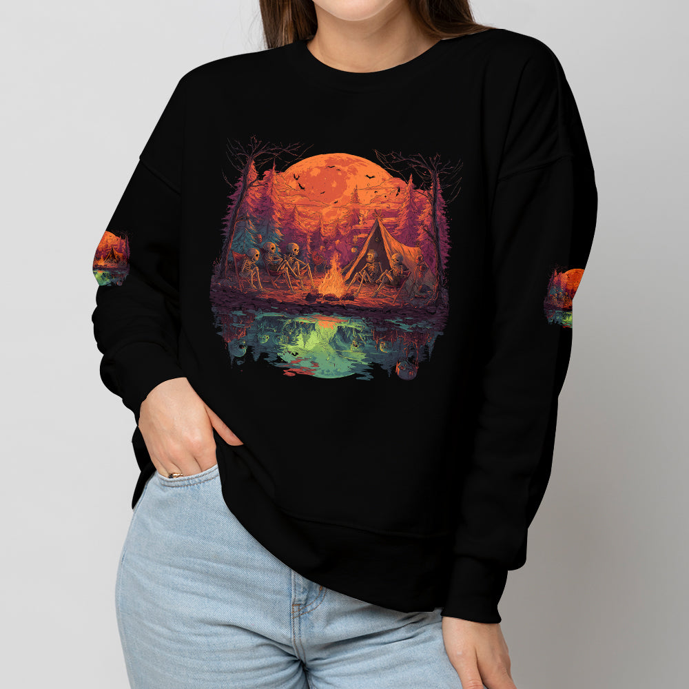 Upside-Down Haunted Camping All Over Print Shirt