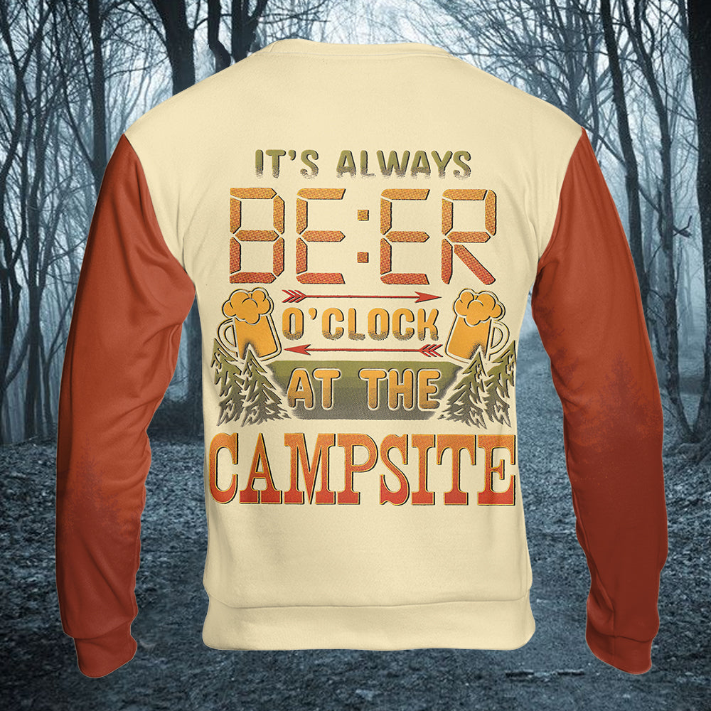It's Always Beer O'clock At The Campsite All Over Print Shirt