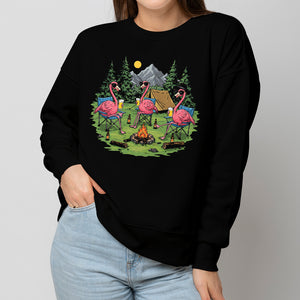 Funny Flamingo Making Memories Campfire All Over Print Shirt