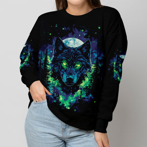 Look Deep Into The Nature And You Will Understand Everything Better Wolf All Over Print Shirt
