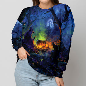 Witch’s Campfire Cauldron  All Over Print Shirt