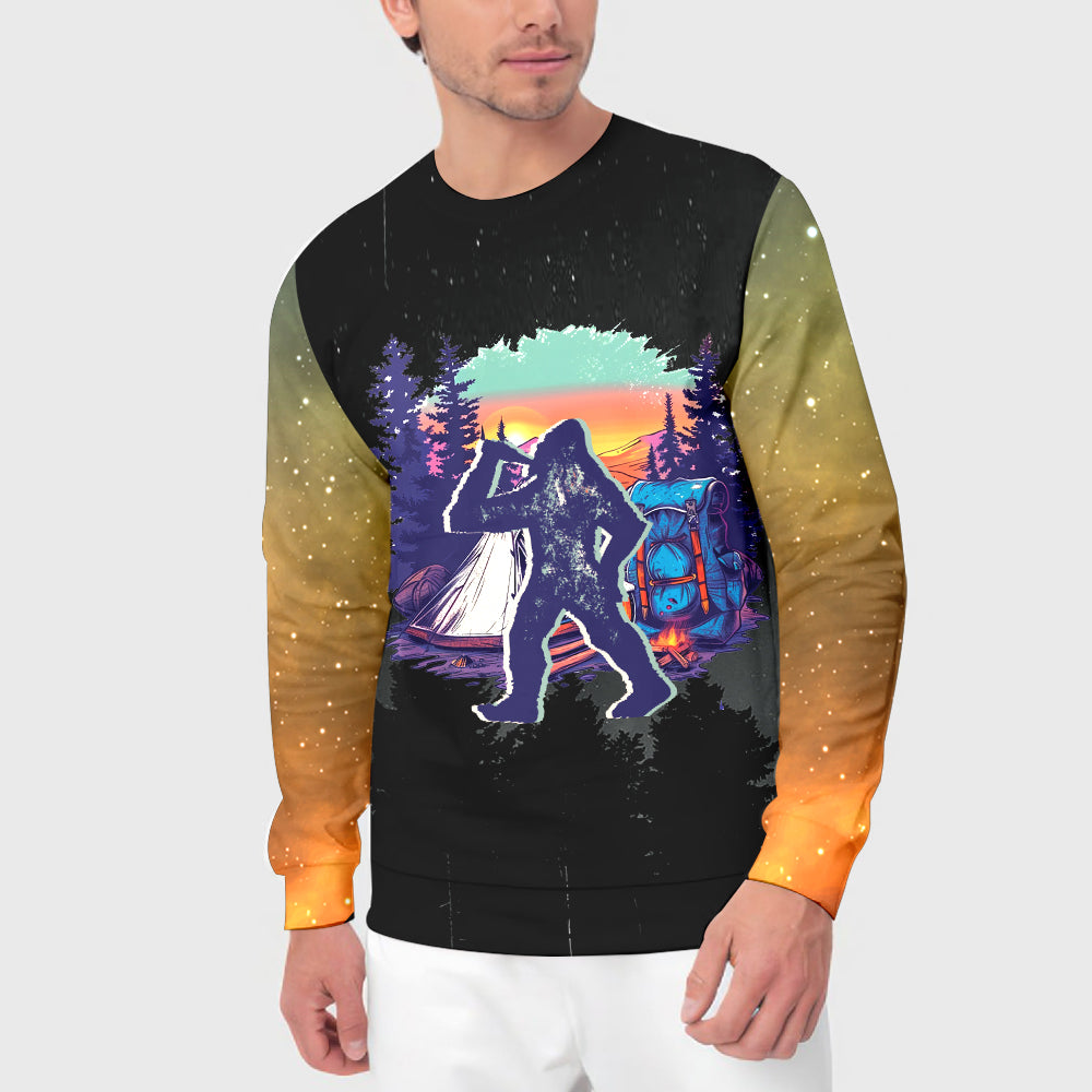 Camping God Is Great Beer Is Good and People Are Crazy All Over Print Shirt