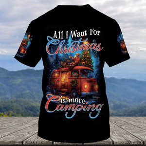 Camping Night Christmas Wonderful All Over Print Shirt