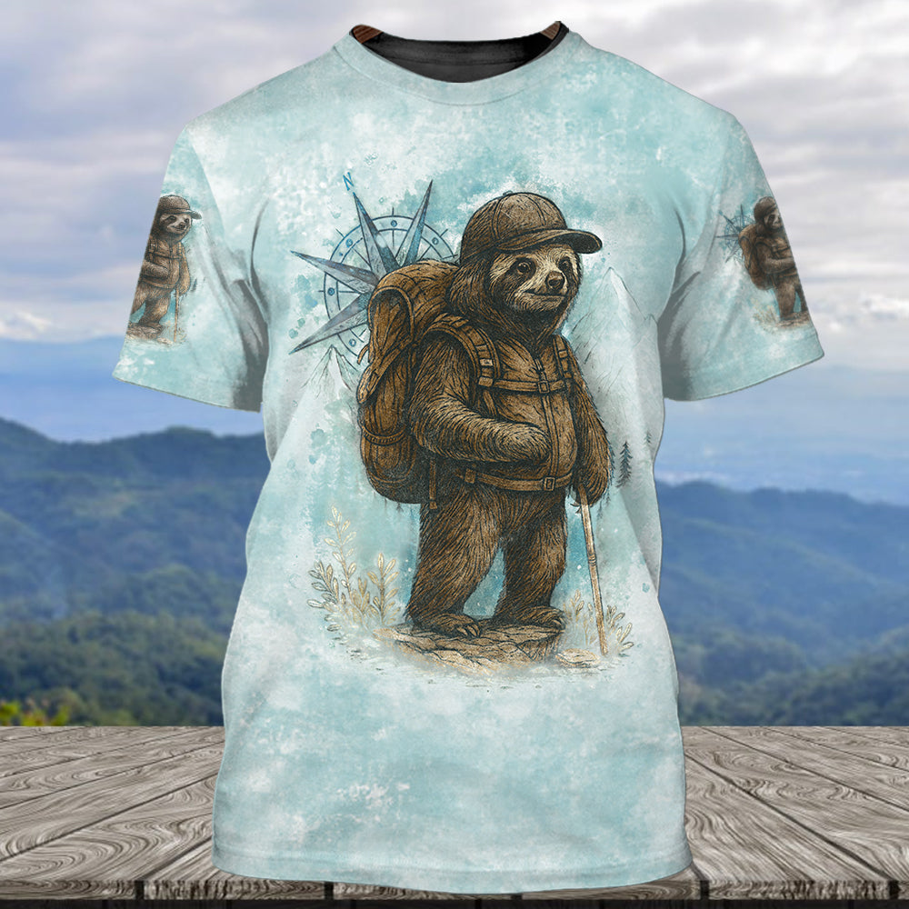 Sloth Not All Who Wander Are Lost All Over Print Shirt