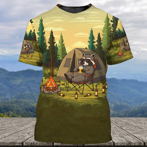 Funny Raccoon Drinking Not All Who Wander Are Lost All Over Print