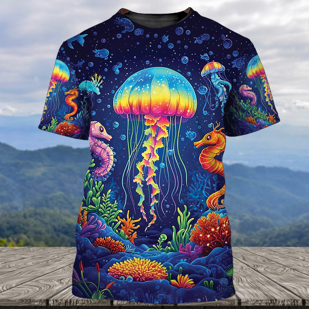 Saltwater Heals Everything Jellyfish All Over Print Shirt