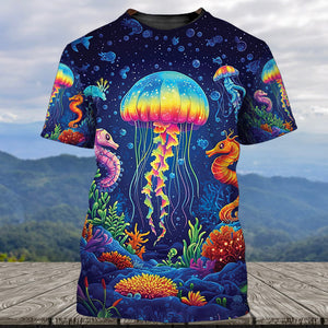 Saltwater Heals Everything Jellyfish All Over Print Shirt