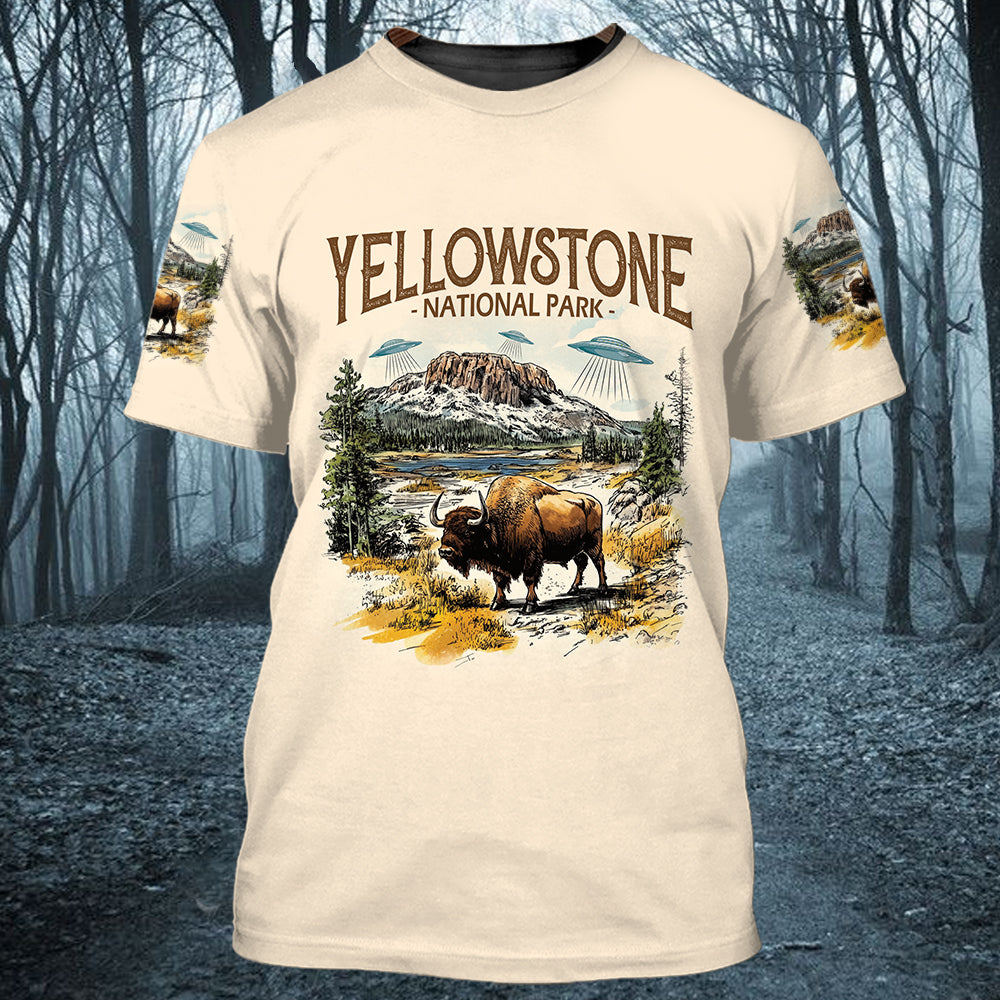 Vintage Yellowstone National Park All Over Print Shirt