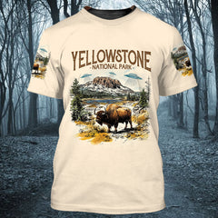 Vintage Yellowstone National Park All Over Print Shirt
