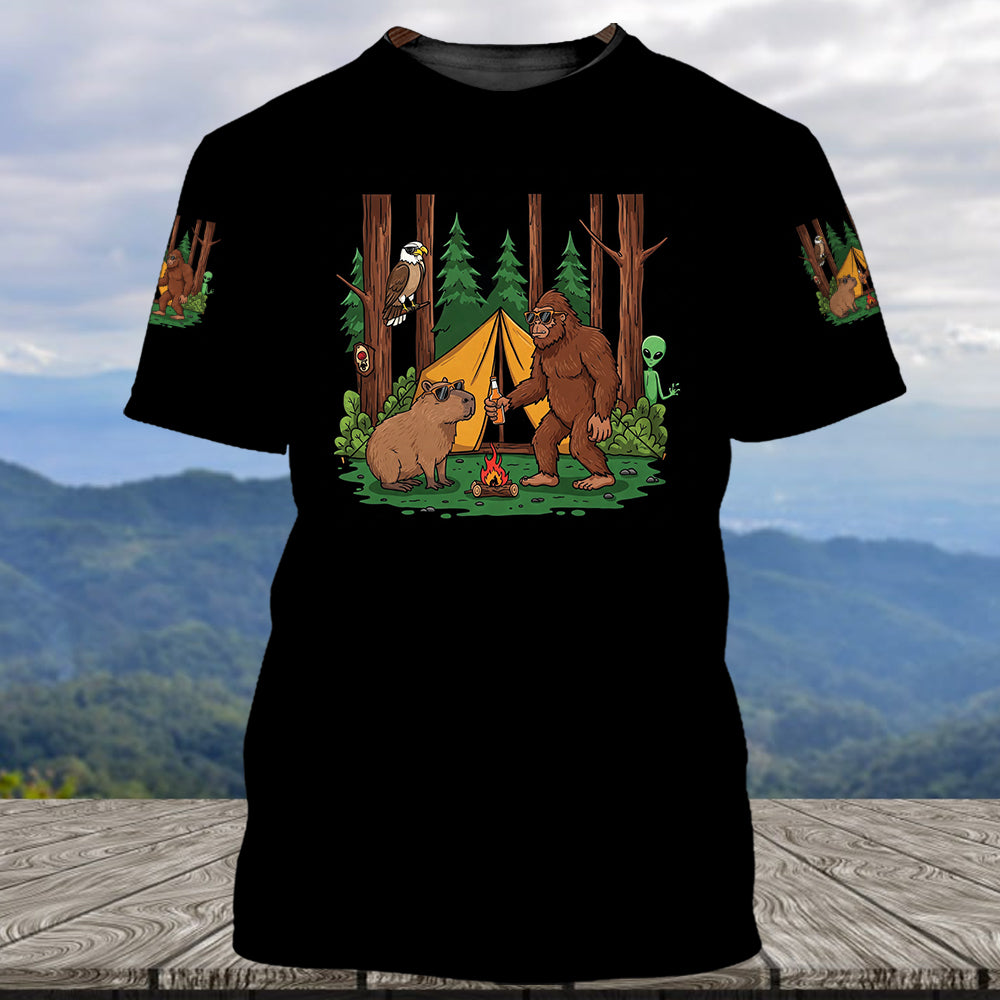 You Don't have To Be Crazy To Camp With Us All Over Print Shirt