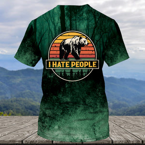 I Hate People Drinking Bear All Over Print Shirt