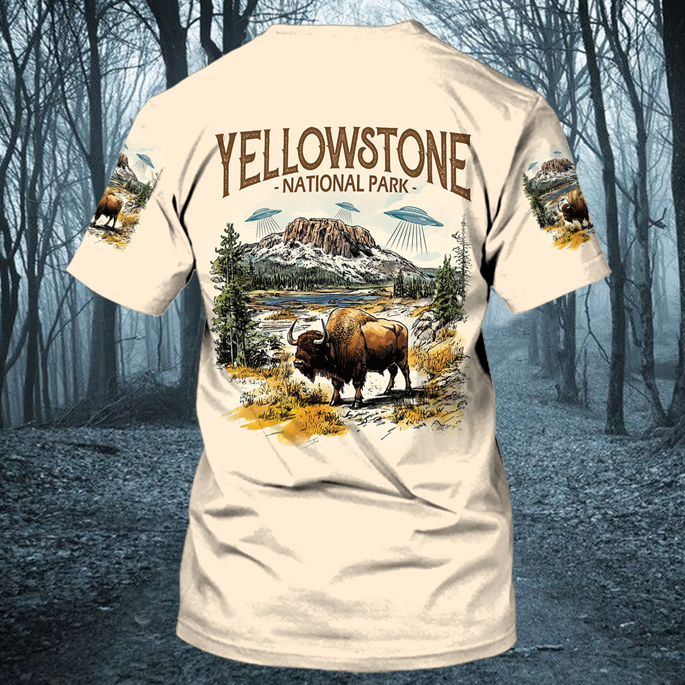 Vintage Yellowstone National Park All Over Print Shirt