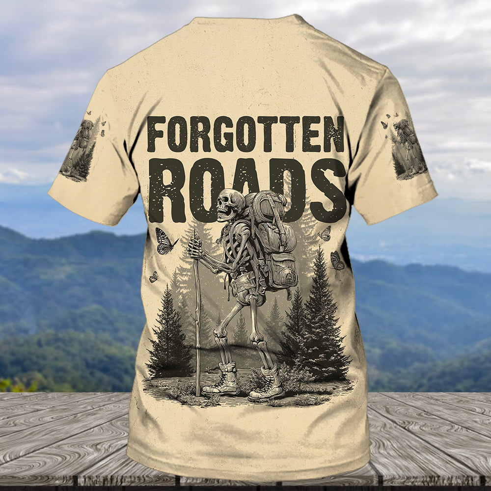 Skeleton Wanderer Vintage Hiking All Over Print Shirt