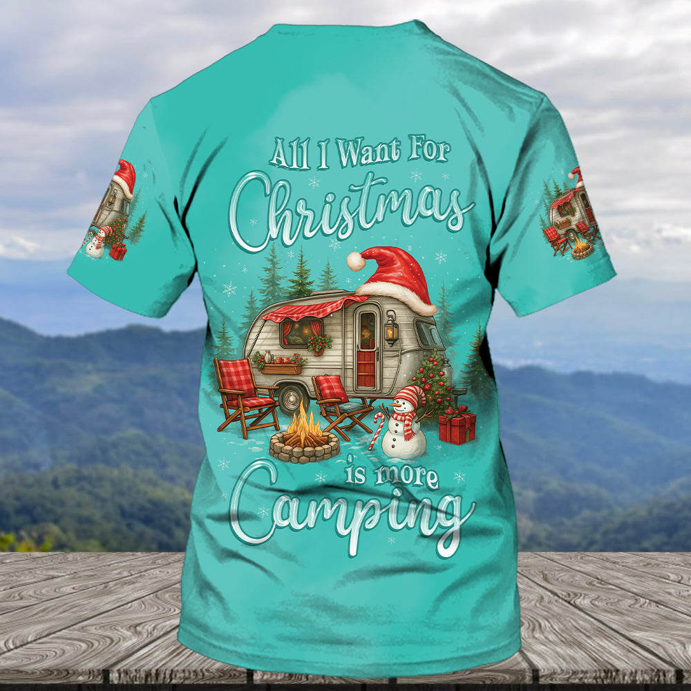 All I Want For Christmas Is Camping All Over Print Shirt