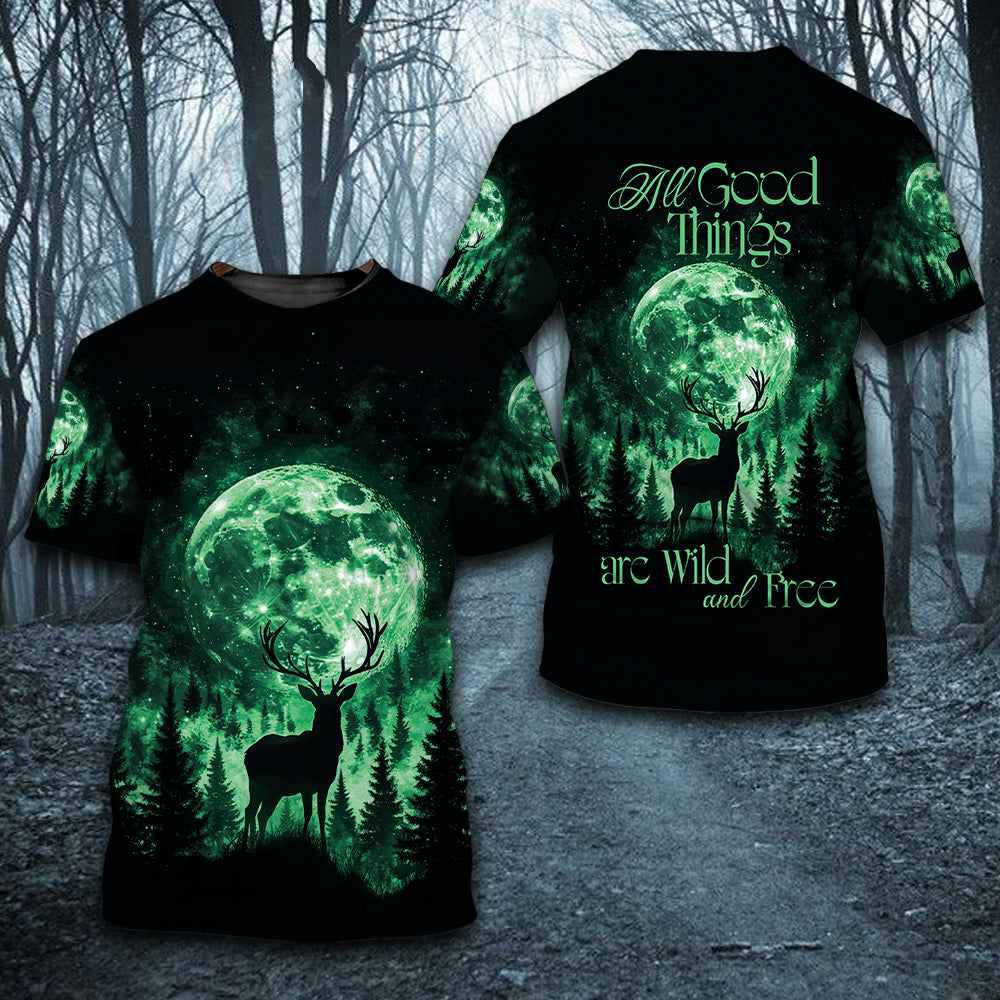 All Good Things Are Wild And Free All Over Print Shirt