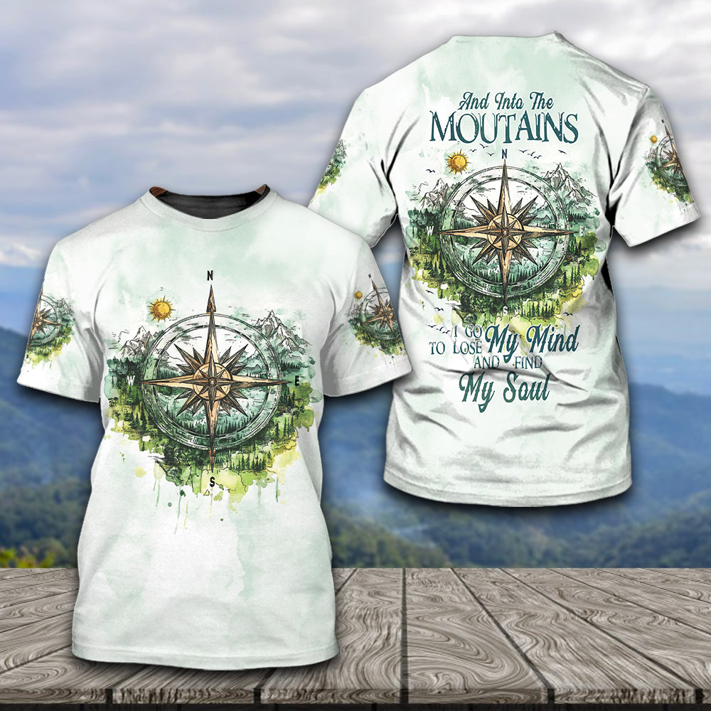 Into The Mountains I Go All Over Print Shirt