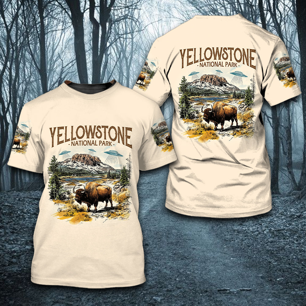 Vintage Yellowstone National Park All Over Print Shirt