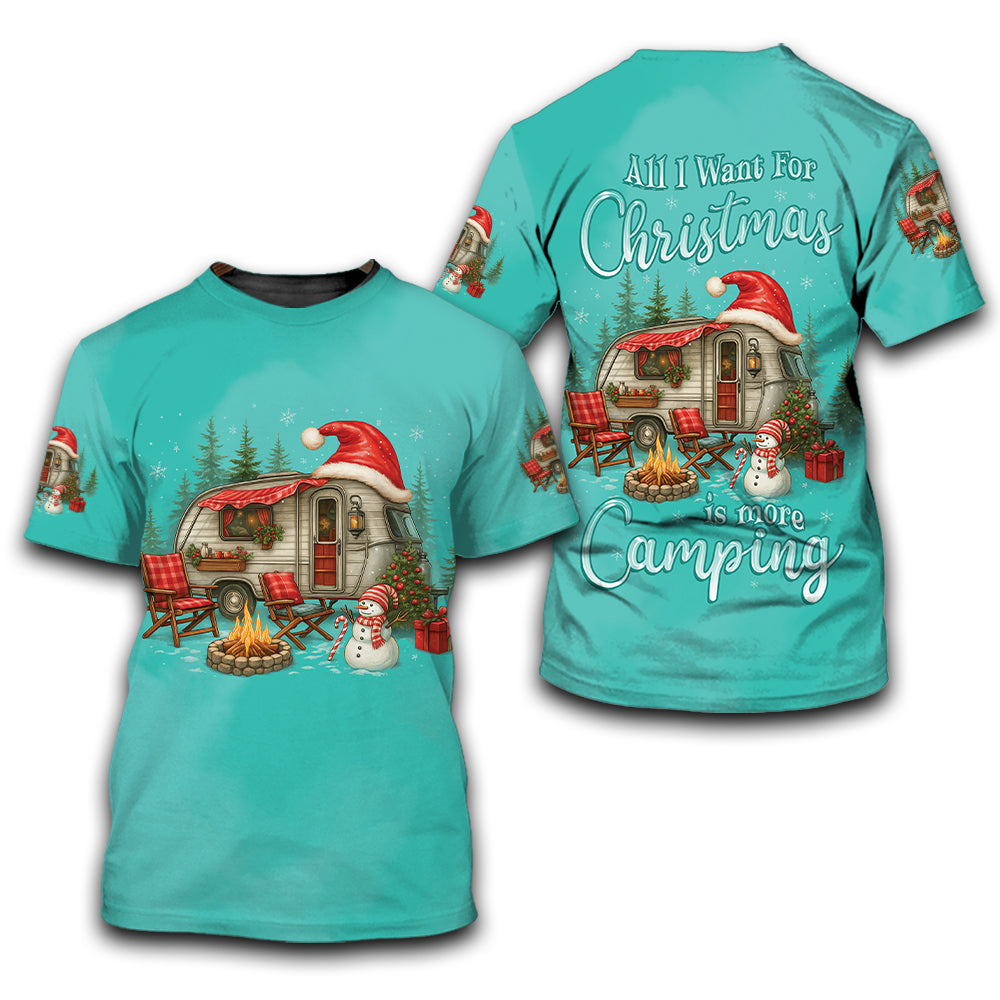 All I Want For Christmas Is Camping All Over Print Shirt