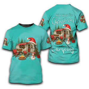 All I Want For Christmas Is Camping All Over Print Shirt