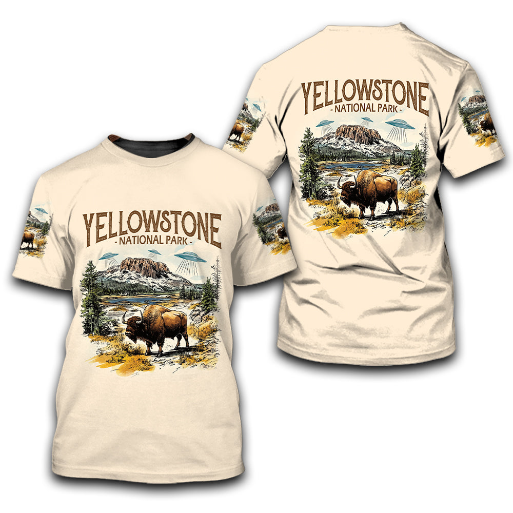 Vintage Yellowstone National Park All Over Print Shirt