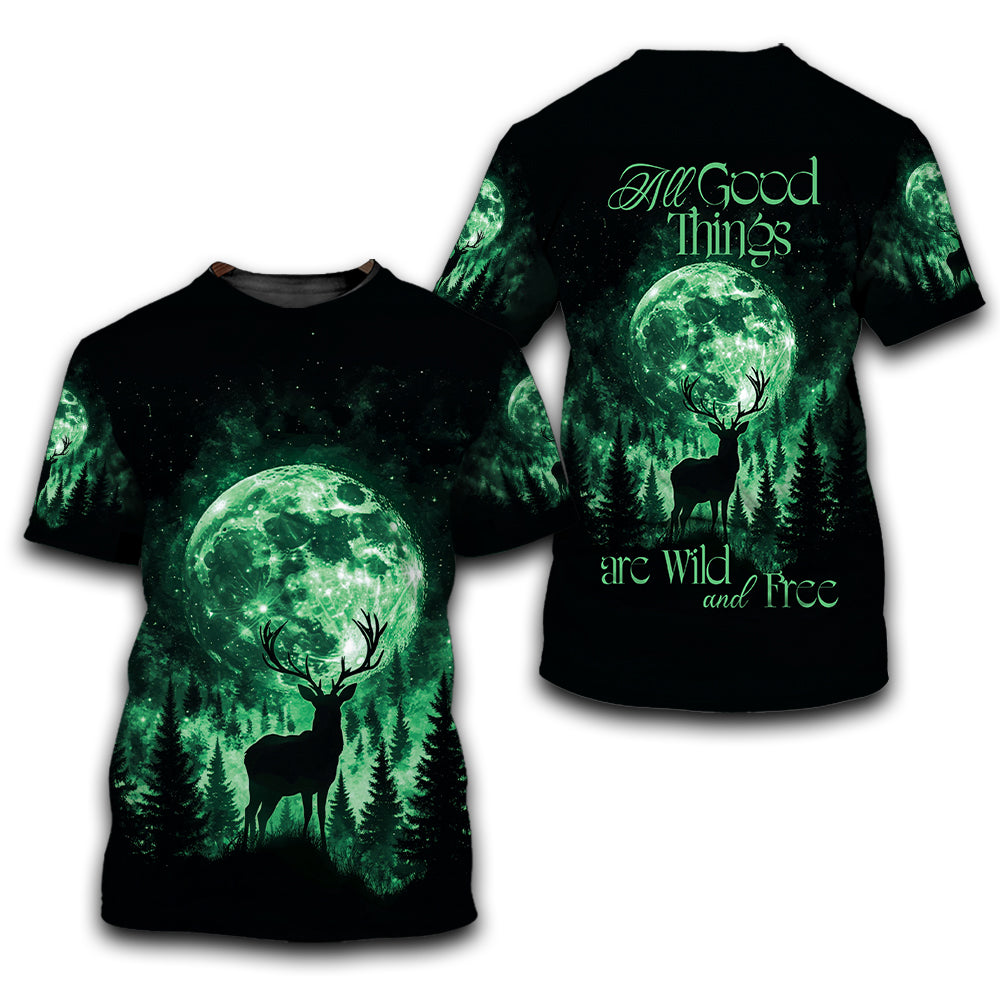 All Good Things Are Wild And Free All Over Print Shirt
