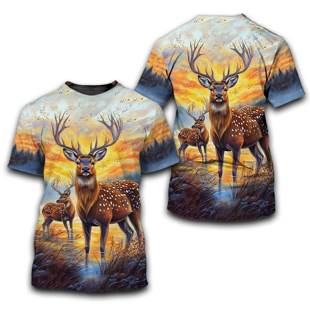 Deers In The Wild All Over Print Shirt